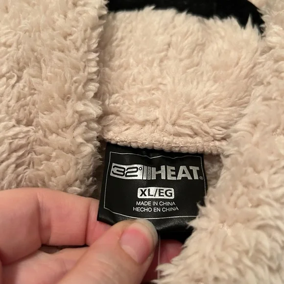 NWT 32 Degrees Heat XL Cream Coconut Ivory Teddy Bear Mock Neck Pullover Sweater - Picture 6 of 10